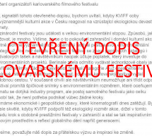 Otevřený dopis novinářů a novinářek karlovarskému festivalu